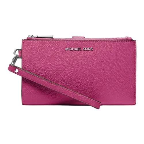 MICHAEL KORS Adele Кожа Держатель для карт кошелек Маленький Женский Темно-фиолетовый Красный