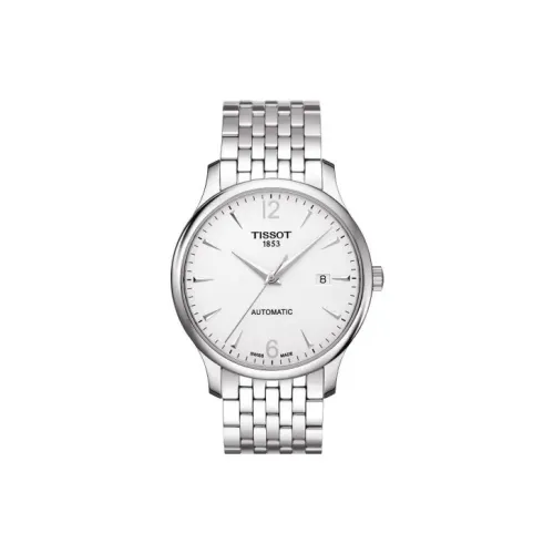 TISSOT Автоматический Механический Механизм Мужские Часы 40мм*8,48мм Серебряный