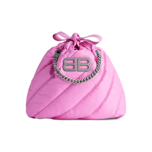 Balenciaga Crush Коровья кожа Сумка через плечо Экстра маленькая Женская Розовая