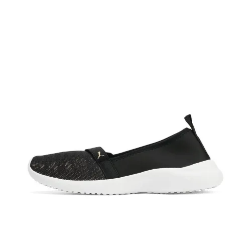 PUMA Adelina SHINE Амортизация и Дышащий Низкий Топ Повседневная Обувь Женская Черная