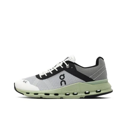 On CLOUDNOVA Противоскользящий Устойчивый к истиранию Низкий Топ Бег на длинные дистанции Обувь Женская Белый Серый Зеленый