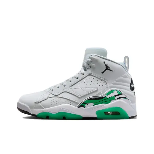 Jordan Jumpman MVP Амортизаторы Slip-resistant High Топ Винтажные баскетбольные кроссовки Женские Белый Зеленый