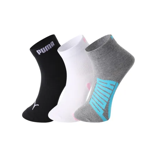 PUMA 005 Белый/серый/черный 3 шт Женские носки MID до икры