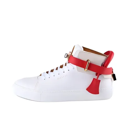 Buscemi Скейтборд Кроссовки Высокие Белые и Красные Мужские