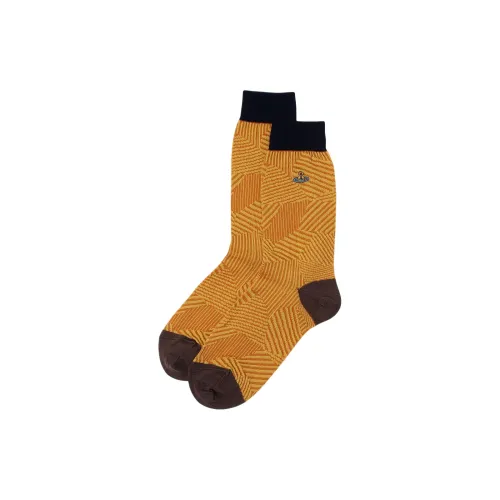 Vivienne Westwood Желтые Женские Носки MID до икры
