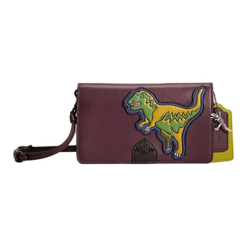 COACH Hayden Перчаточная дубленая кожа Сумка через плечо Маленькая женская сумка цвет фуксия