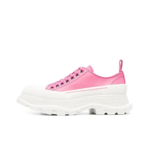 Alexander McQueen Tread Slick Casual Низкий Топ Розовый Белый Женский