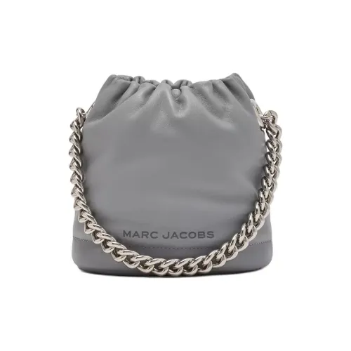 MARC JACOBS Гладкая кожа Ведрообразная сумка Сумка через плечо Сумка через плечо Маленькая женская каменно-серая