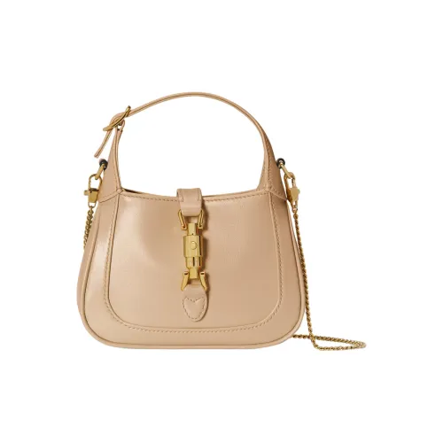 GUCCI Jackie 1961 Кожа Полумесяц Сумка Сумка через плечо Сумка Экстра мини Женская Светлый Бежевый