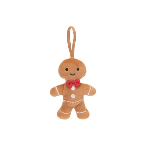 JELLYCAT Christmas series Цвет имбирного печенья FRED Куклы Плюшевый Подвеска 10 см Высота