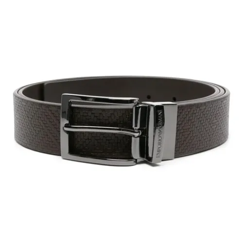 EMPORIO ARMANI Полиуретан Кожа Ремни Мужской Коричневый 3,5CM