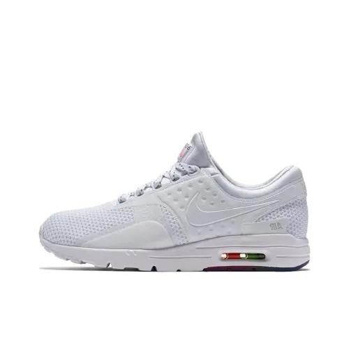 Nike Air Max ZERO Амортизация и Дышащий Низкий Топ Беговые кроссовки Унисекс Белый
