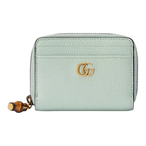 GUCCI Кожа Кошелек Держатель для карт Женский Светло-зеленый