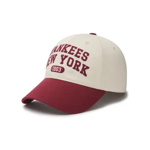 Бейсбольные кепки MLB Base Logo из хлопка унисекс красный бежевый