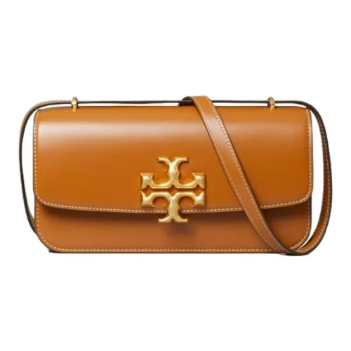 TORY BURCH ELEANOR Сумка через плечо из коровьей кожи маленькая женская карамельного цвета