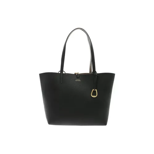 Polo Ralph Lauren Полиуретан Тоут Сумка Сумка через плечо Женская Черный Грязный