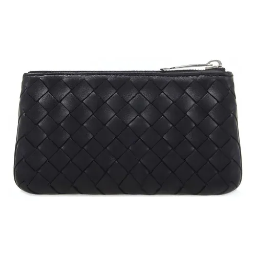 Bottega Veneta Intrecciato Sheepskin Clutch Men's Black