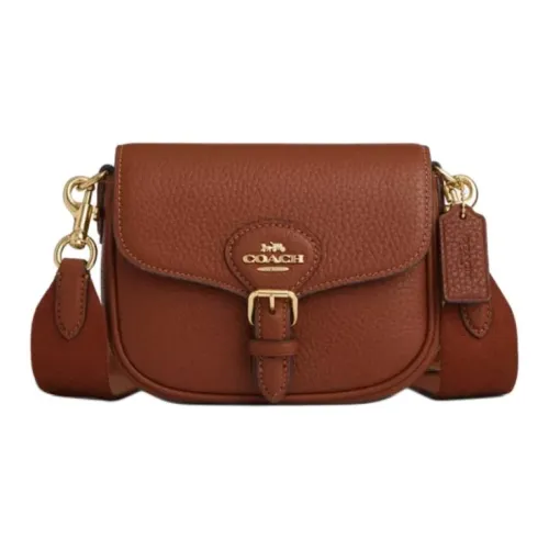 COACH Amelia Коровья кожа Сумка через плечо Средний Женский Коричневый