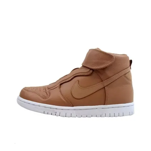nike Dunk High Ease Slip Resistant Abrasion Resistant High Топ Скейтборд Кроссовки Унисекс Глиняно-розовый