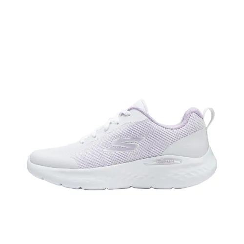 Skechers Go Run Lite Амортизация Низкий Топ Повседневные Беговые Кроссовки Женские Белый Фиолетовый