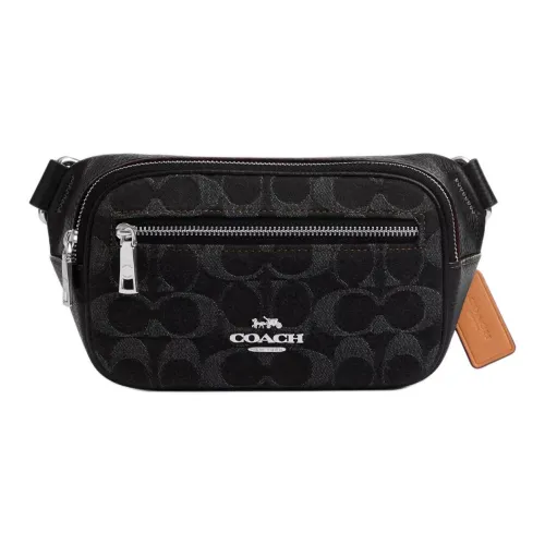 COACH Denim Одно плечо Через плечо Бананка Мини Унисекс Черный