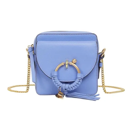 See By Chloe с рельефной козьей кожей сумка Camera сумка через плечо женская персидский синий