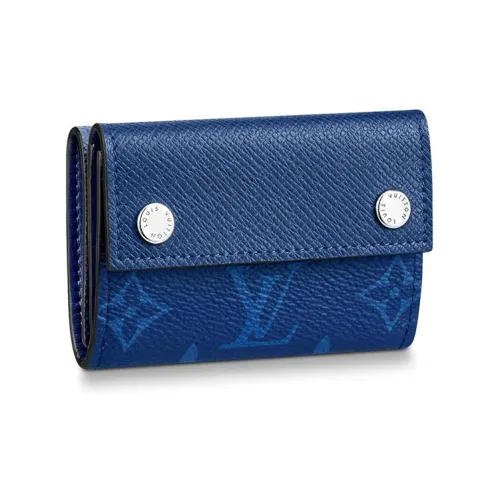 LOUIS VUITTON Discovery Кожа Рюкзак Кошелек Женские Синий