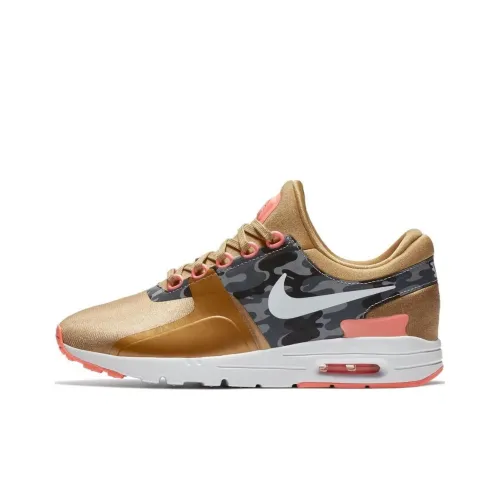 Nike Air Max ZERO Low Топ Kids Lifestyle Shoes Золотой Серый Подростки