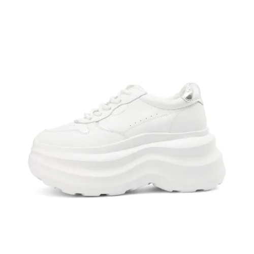 Rosa Bianca массивные кроссовки Low Top Белый Серебряный Женские