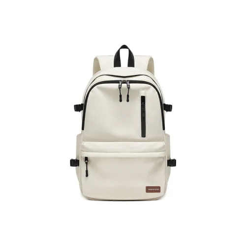 MAKEUP KITTEN Полиэстер + Синтетическая кожа Рюкзак Большой Унисекс Экрю Черный