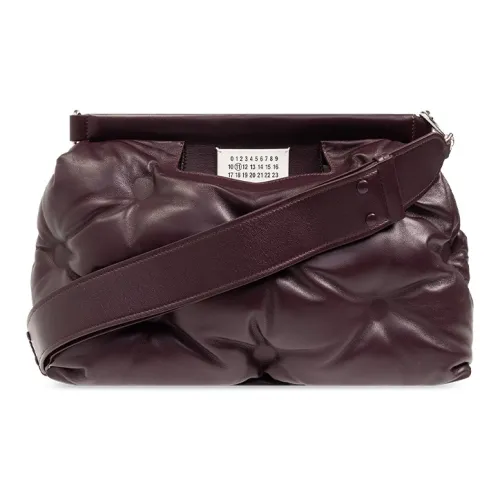 Maison Margiela Glam Slam Сумка через плечо из кожи Мужская Бордовая Красная