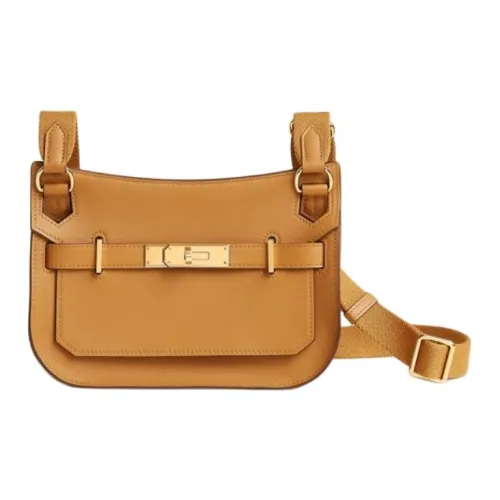 HERMES Jypsiere Swift Телячья кожа Сумка через плечо Мини Женские 2S Кунжут с 28 Карамель