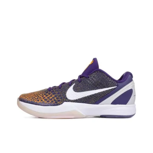 Nike Zoom Kobe 6 Амортизация Износостойкий Низкий Топ Баскетбольные Кроссовки Мужские Фиолетовые