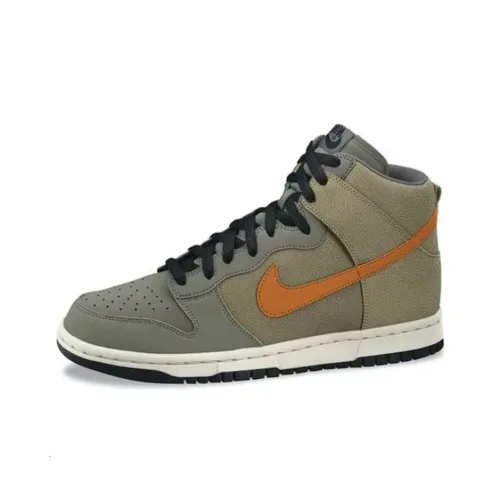 Nike Dunk High Премиум Устойчивые к истиранию Высокие Кроссовки для скейтбординга Унисекс Оливковый