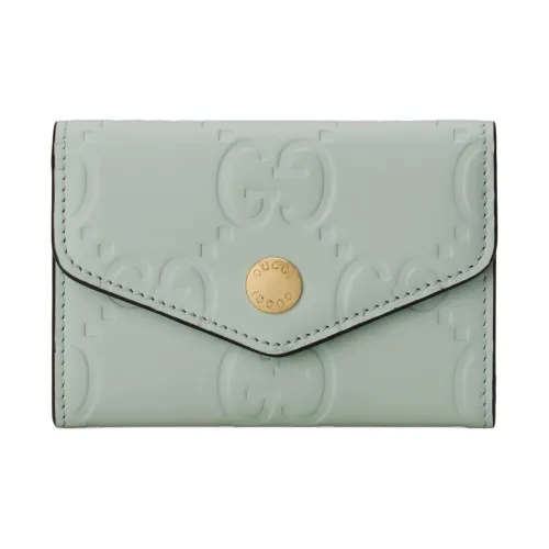 GUCCI Кожа Держатель для карт Держатель для карт Женский Светло-зеленый