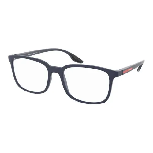 PRADA Пластик Прямоугольный Оправы для очков Мужской Темно-синий