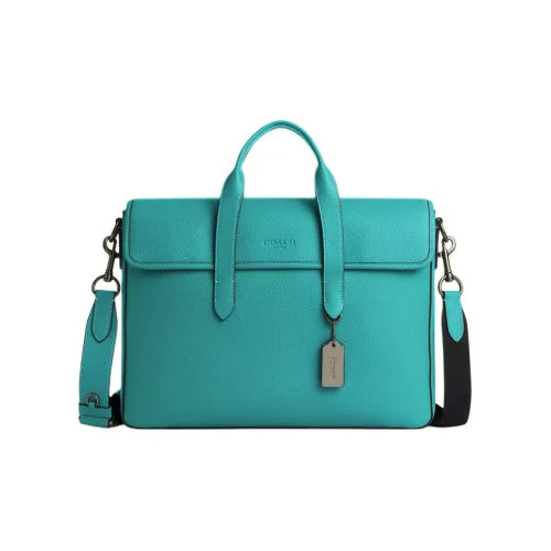 COACH Sullivan Коровья кожа Доска для ноутбука Сумка Женская Бирюзовая