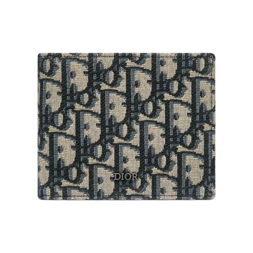 DIOR Ткань Кошелек Унисекс Бежевый And Черный
