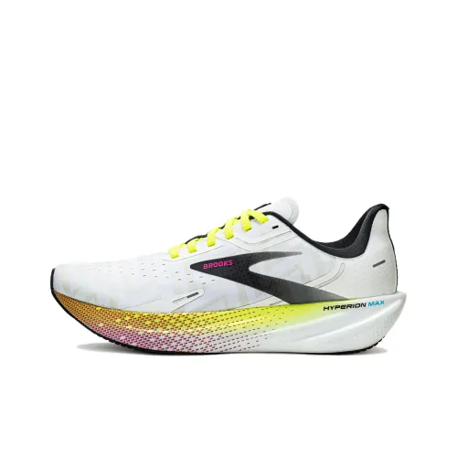 Brooks Hyperion Ma Амортизация Износостойкие Низкие Кроссовки для Бега Мужские Желто-Белые