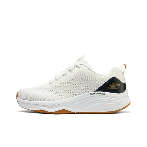 Skechers Амортизация и Дышащие Низкие Кроссовки для Бега Мужские Белые Черные