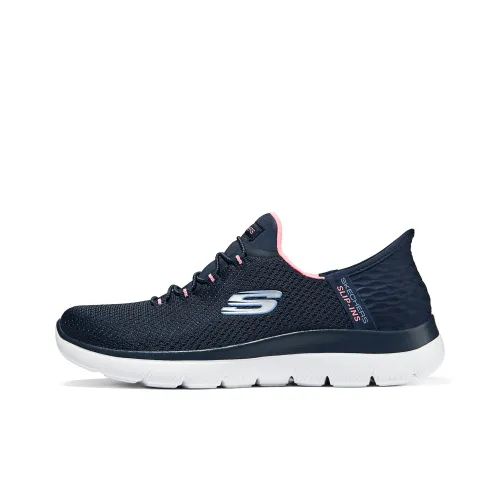 Skechers Hands Бесплатно Slip ins Низкий Топ Повседневная Обувь Женская Синие Розовые