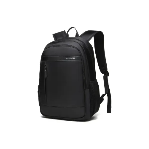 SEPTWOLVES Ткань Ноутбук Сумка Дорожная Сумка Рюкзак Стандартный Мужской Черный