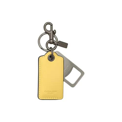 COACH Телячья кожа Открывалка для бутылок Сумка Аксессуар Женские Винтажный желтый