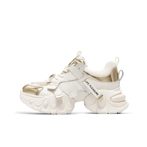 C°BANNER Низкий топ кеды женские белые золотые