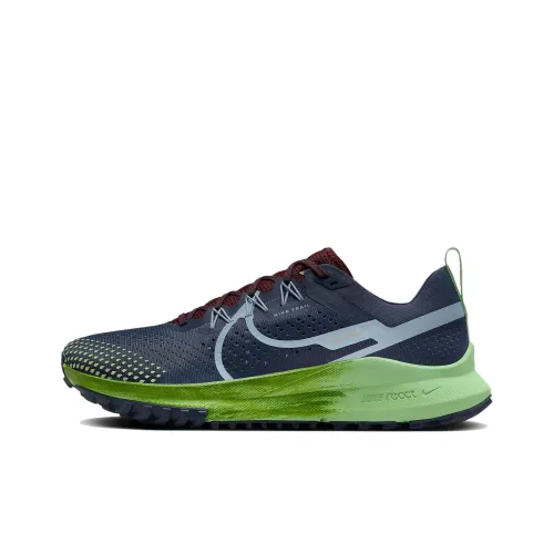 Nike Pegasus Trail 4 Амортизаторы Slip-resistant Низкий Топ Беговые кроссовки Мужские Синий Зеленый