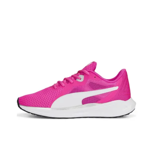 PUMA Twitch Runner Амортизация Износостойкие Низкие Кроссовки для Бега Женские Фуксия