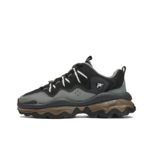 FILA FUSION QD 96 DX Низкий Топ Casual Мужской Серый Черный