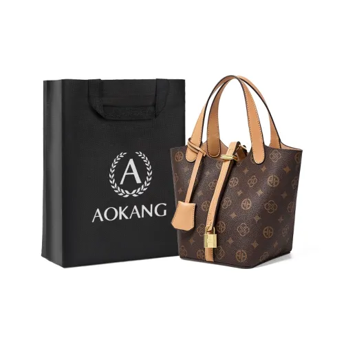 AOKANG Сумки Кофе Кожа Этикетка Женские