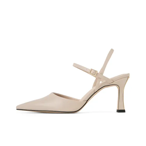 CHARLES KEITH Маленький ck one Ремень Сандалии 8 см Женские Телесный Телесный цвет Черный