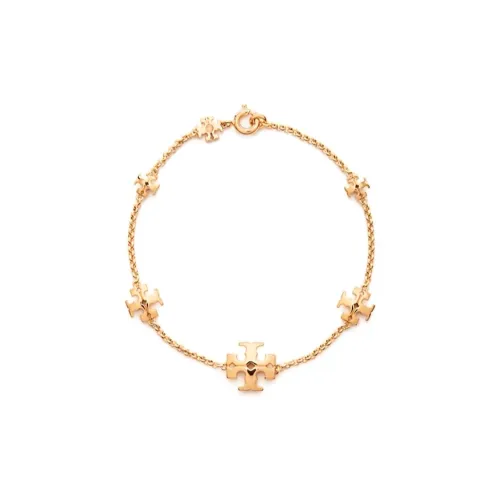 TORY BURCH Браслеты из латуни с покрытием из 18-каратного золота и полупрециозными камнями женские золотые